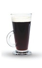 The Cranberry Coffee drink is made from Finlandia Cranberry vodka, hot coffee and sugar, and served in an Irish coffee glass.