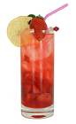 The El Nino drink is made from Havana Club Silver Dry Rum, Cointreau, strawberry syrup, lemon juice and fresh strawberries, and served in a highball glass.