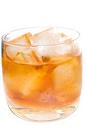 The French Connection drink is made from Cognac and Amaretto, and served in a chilled old-fashioned glass.