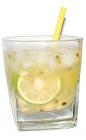 The Ginger Passion Caipirinha is made from cachaca, passion fruit, lime and crushed ice.