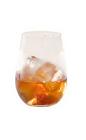 The Grand Marnier on Ice drink is made from Grand Marnier, and served in an old-fashioned glass.