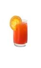 The Grand Orange drink is made from Grand marnier, Campari and orange juice, and served in a highball glass.