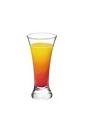 The Grand Tequila Sunrise drink is made from Grand Marnier, tequila, orange juice and grenadine, and served in a highball glass.