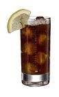 The Jager Crush is made from Jagermeister and orange soda, and served over ice in a highball glass.