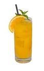 The Rum Screwdriver is made from rum and orange juice, and served in a highball glass. Garnish with an orange slice and fresh mint.