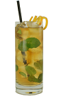 The Sleepy Head drink is made from Brandy, mint leaves and ginger ale, and served in a chilled highball glass.