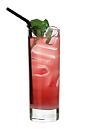 The Babar Drink drink is made from vodka, Passoa, guanabana juice and cranberry juice, and served in a highball glass.