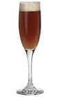 The Black Velvet drink is made from Guiness (or other dark stout) and champagne, and served in a champagne flute.