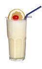 The Creamsicle drink is made from Licor 43, light cream and orange juice, and served in a highball glass.