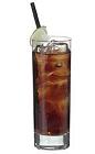 The Cuba Libre is made from white rum and Coca-Cola, and served in a highball glass.