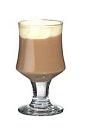 The Dooleys Coffee drink is made from Dooleys Toffee Liqueur, hot coffee and whipped cream, and served in a wine glass, or an Irish coffee glass.