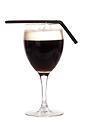 The French Coffee drink is made from cognac, brown sugar, hot coffee and whipped cream, and served in a wine or irish coffee glass.