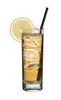 The GMT Drink is made from Grand Marnier Rouge and tonic water, and served in a highball glass.