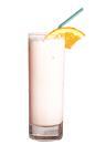 The Hannas Rose drink is made from Tequila Rose, creme de bananes, Licor 43 and cold milk, and served in a highball glass.