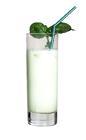 The Hulk drink is made from vodka, Midori Melon Liqueur and milk, and served in a highball glass.