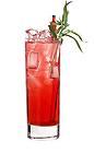 The Ransom drink is made from cognac, Passoa, cranberry juice and lemon-lime soda, and served in a highball glass.