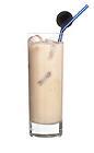 The Chomp drink is made from coffee, Licor 43, creme de cacao and milk, and served in a highball glass.
