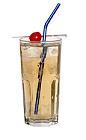 The Whats The Rush drink is made from Irish whiskey, apple juice and lemon-lime soda, and served in a highball glass.